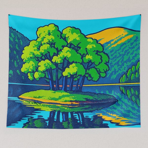 Item preview, Island tranquility in pop colors designed and sold by Sigtrix.