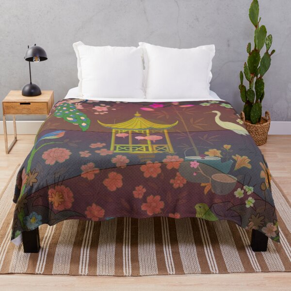 Item preview, Chinoiserie Garden by Moonlight — Enchanted Night of Lanterns and Birds designed and sold by Sugar Wisdom .