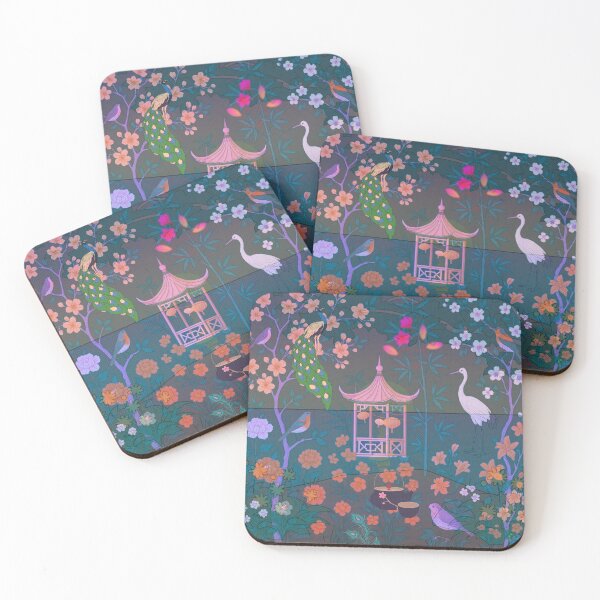 Item preview, Chinoiserie Garden by Moonlight — Enchanted Night of Lanterns and Birds designed and sold by Sugar Wisdom .