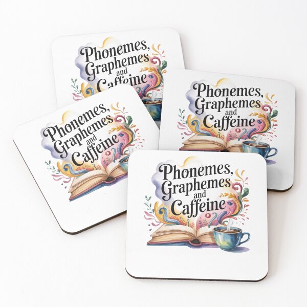 Item preview, Phonemes Graphemes and Caffeine Funny Reading Teacher  designed and sold by ManiaGrania.