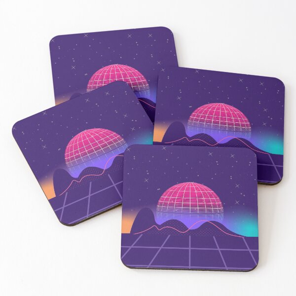 Item preview, Vaporwave Aesthetic - Retro 80s 90s Sunset Grid , Trippy Nostalgic Art designed and sold by Amalzaki.