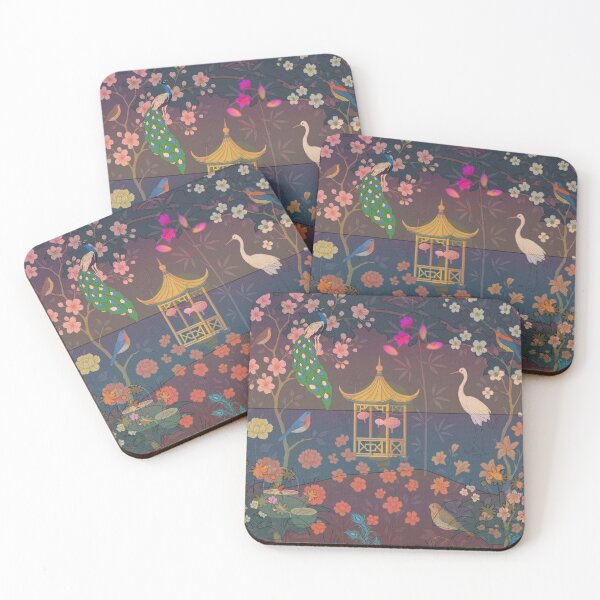 Item preview, Chinoiserie Garden by Moonlight — Enchanted Night of Lanterns and Birds designed and sold by Sugar Wisdom .