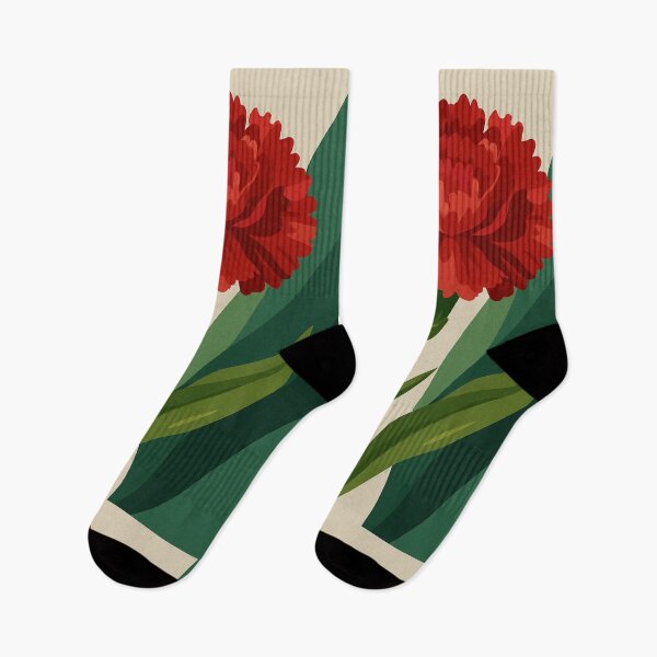 Artikelvorschau, Kräftige rote Nelke – Minimalistische Blumenkunst entworfen und verkauft von LaBottDiPonga.