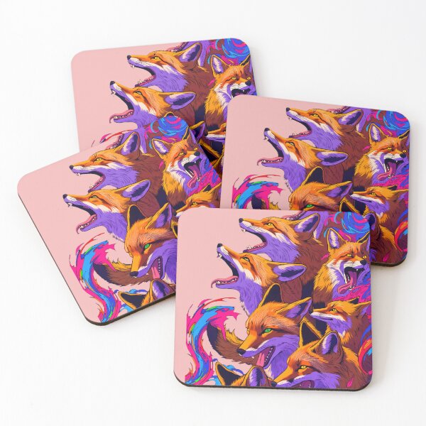 Item preview, Psychedelic Fox Pack – Vibrant Neon Foxes Fantasy Art" designed and sold by Songmooh.