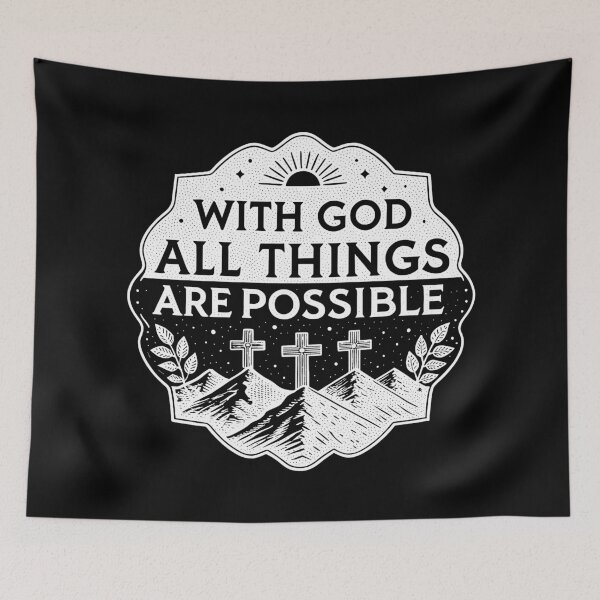 Item preview, Matthew 19:26 With God All Things Are Possible designed and sold by plushism.