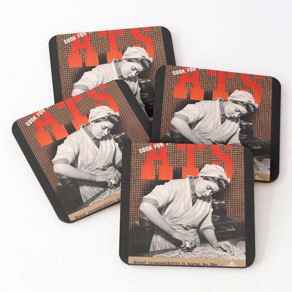 Item preview, WWII Propaganda Poster | Join the ATS | Cook for the Troops | Women's Army | Auxiliary Territorial Service Recruitment Art designed and sold by artofuniverse.