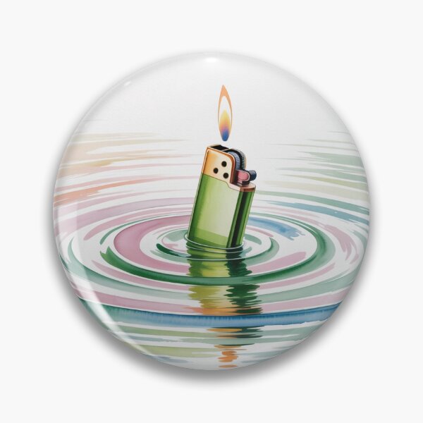 Item preview, Watercolor Burning Lighter in the water designed and sold by ArtQueen777.