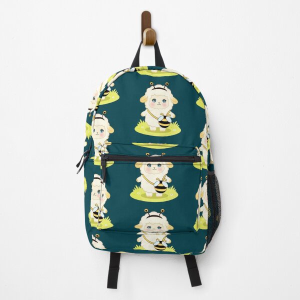 Item preview, Sweet Buzz: Kawaii Sheep with Bee Handbag - T-Shirt, Sticker, Baby Clothes designed and sold by Iqrapixels.
