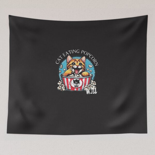 Item preview, Cat-Eating-Popcorn-Softstyle--Men-Women designed and sold by carleoiabl.