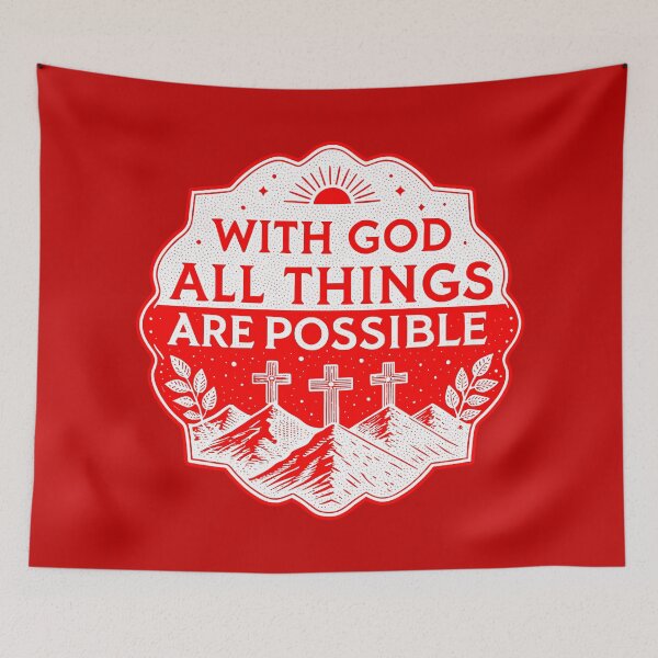 Item preview, Matthew 19:26 With God All Things Are Possible designed and sold by plushism.