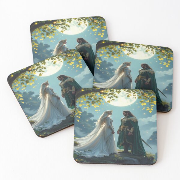 Item preview, Moonlit Elegance – Two elfin souls in cinematic grace between forest light and royal silence designed and sold by FotoworldEdel.