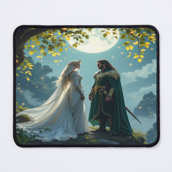 Item preview, Moonlit Elegance – Two elfin souls in cinematic grace between forest light and royal silence designed and sold by FotoworldEdel.