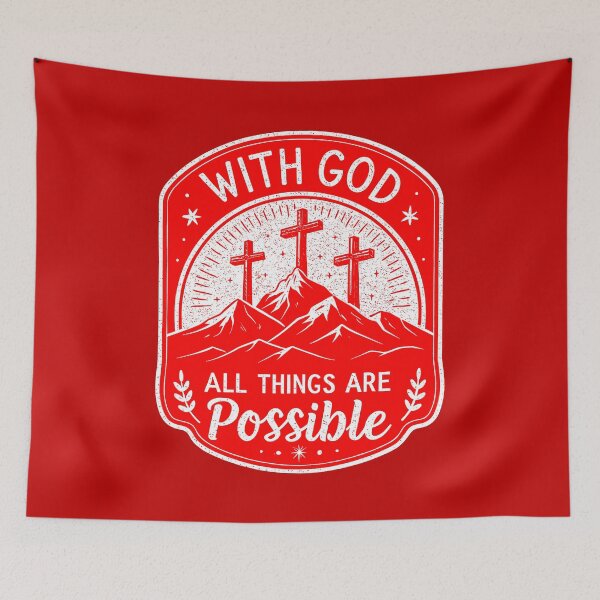 Item preview, Matthew 19:26 With God All Things Are Possible designed and sold by plushism.