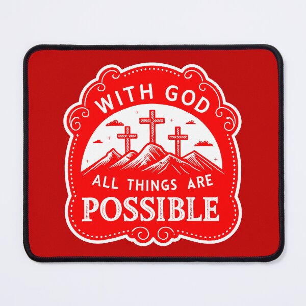 Item preview, Matthew 19:26 With God All Things Are Possible designed and sold by plushism.
