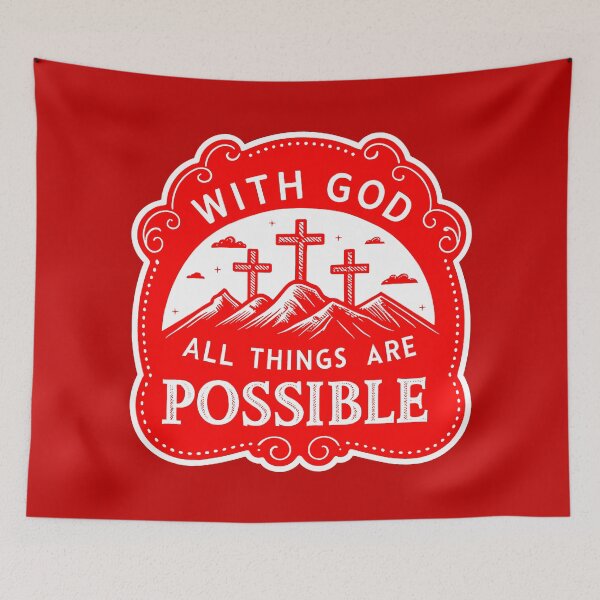 Item preview, Matthew 19:26 With God All Things Are Possible designed and sold by plushism.