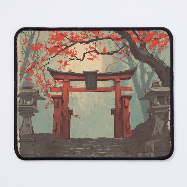 Item preview, Peaceful Shinto Shrine Art designed and sold by bapupa.