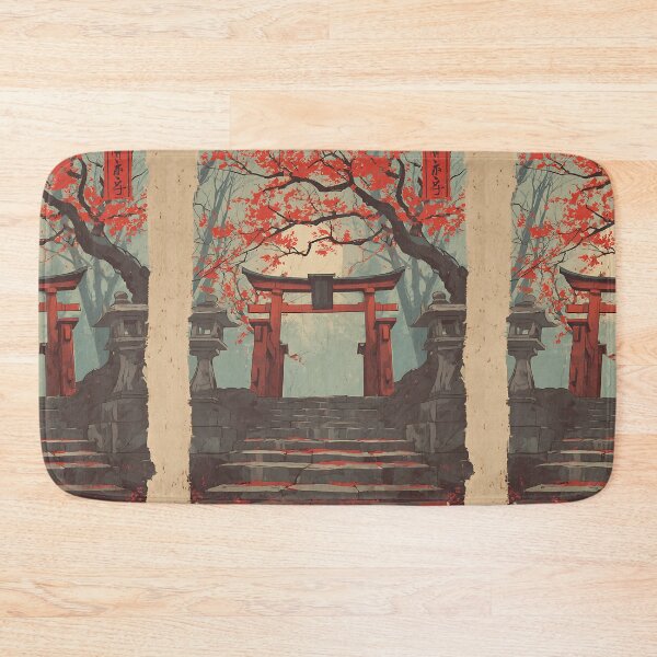 Item preview, Peaceful Shinto Shrine Art designed and sold by bapupa.