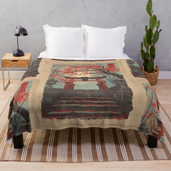 Item preview, Peaceful Shinto Shrine Art designed and sold by bapupa.