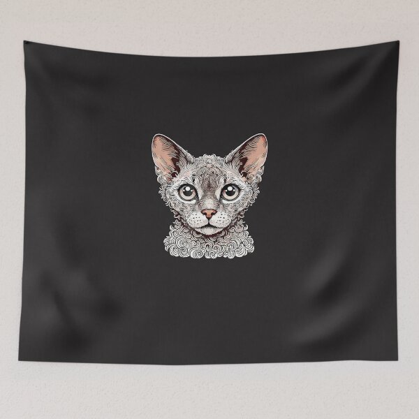 Item preview, Cat-Face---Devon-Rex designed and sold by carleoiabl.