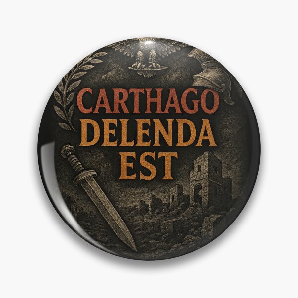 Item preview, Carthago Delenda Est Ancient Roman Quote Design designed and sold by Retr0Tshirts.