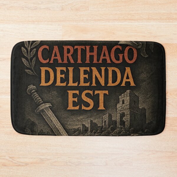 Item preview, Carthago Delenda Est Ancient Roman Quote Design designed and sold by Retr0Tshirts.