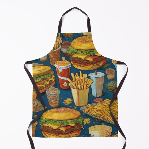 Item preview, "Cheerful Fast Food Feast: Vibrant and Colorful" designed and sold by Artisticanvas.