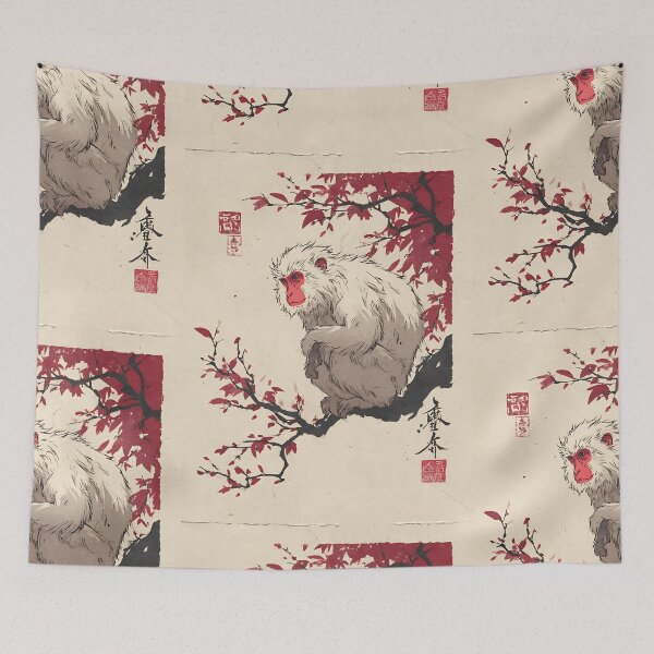 Item preview, Peaceful Japanese Snow Monkey designed and sold by bapupa.