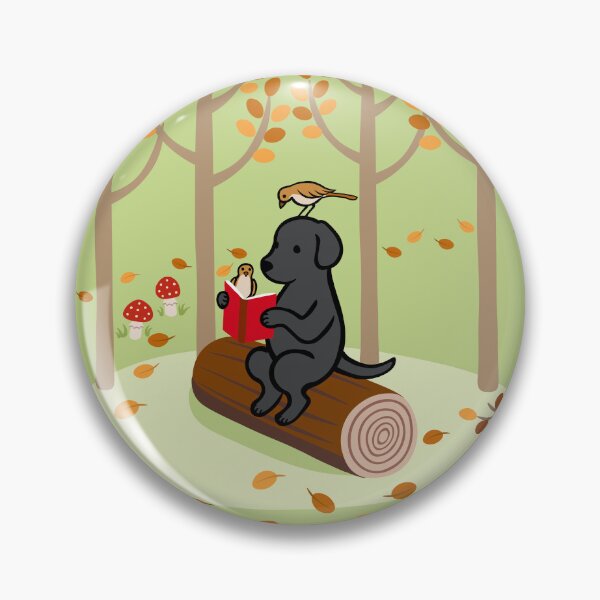 Item preview, Black Labrador Reading in the Forest designed and sold by HappyLabradors.