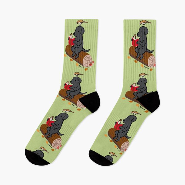 Item preview, Black Labrador Reading in the Forest designed and sold by HappyLabradors.