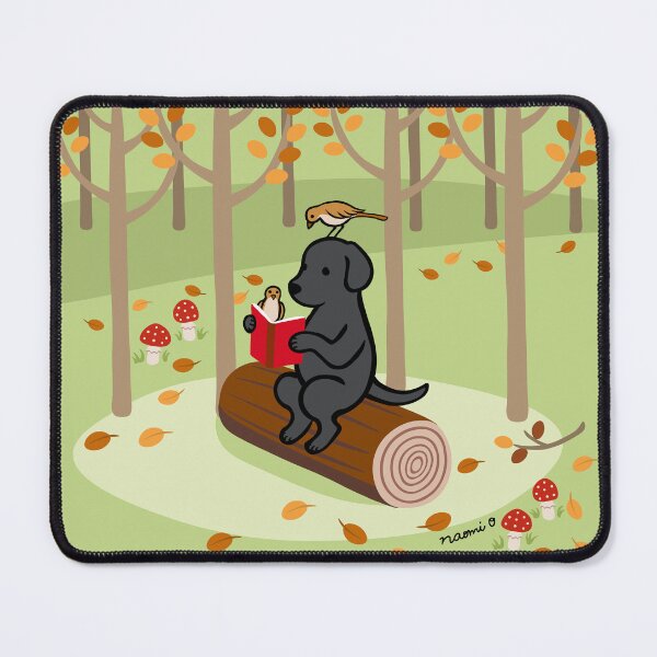 Item preview, Black Labrador Reading in the Forest designed and sold by HappyLabradors.