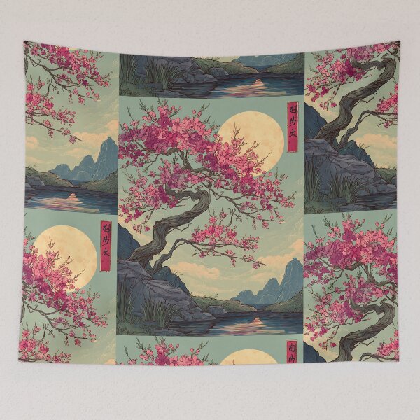 Item preview, Serene Japanese Spring Art designed and sold by bapupa.