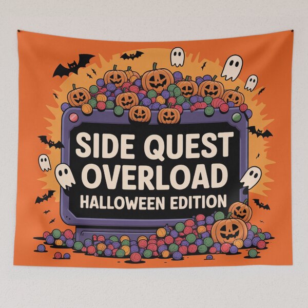 Item preview, Side Quest Overload, funny side quest ADHD gaming halloween designed and sold by NoetherSym.
