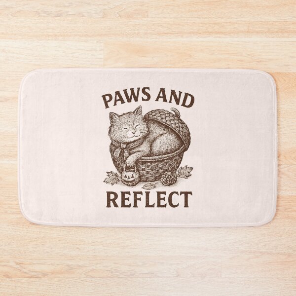 Item preview, funny vintage cute cat fall (paws and reflect) designed and sold by halazidan.