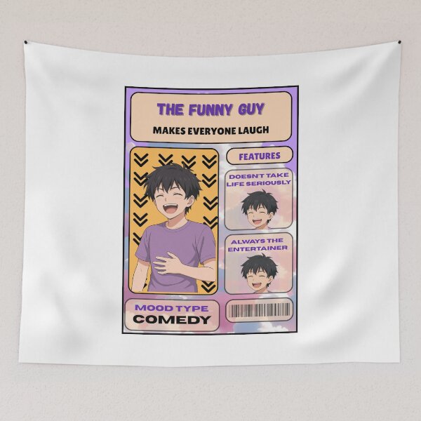 Item preview, Funny Anime Guy Aesthetic | Comedy Mood Design designed and sold by SoulFlex.