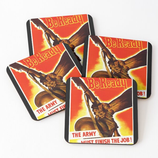 Item preview, Vintage WWII Propaganda Art | Bold Patriotic Poster | Be Ready & Support the Troops | Historical Military Decor designed and sold by artofuniverse.