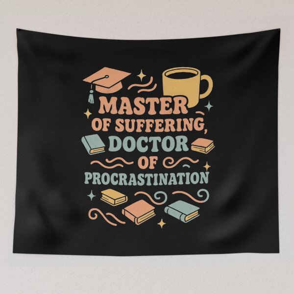 Item preview, Master of Suffering Doctor of Procrastination designed and sold by DemureArtsy.