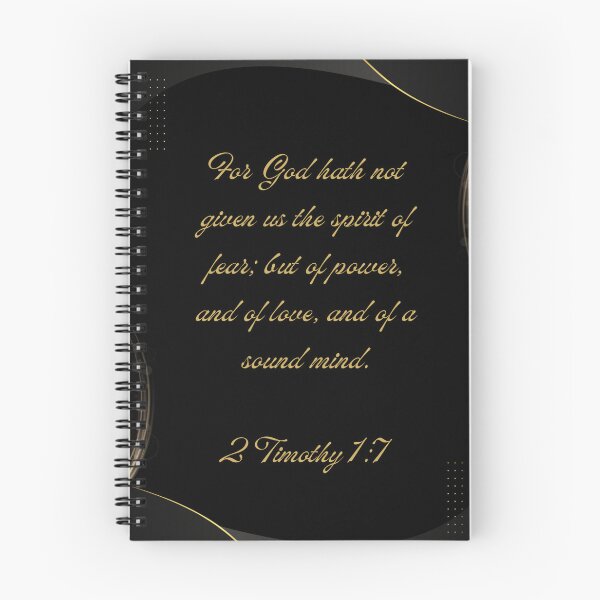 Item preview, 2 Timothy 1:7 Bible Verse – Power, Love & Sound Mind Scripture Art designed and sold by BibleLines.