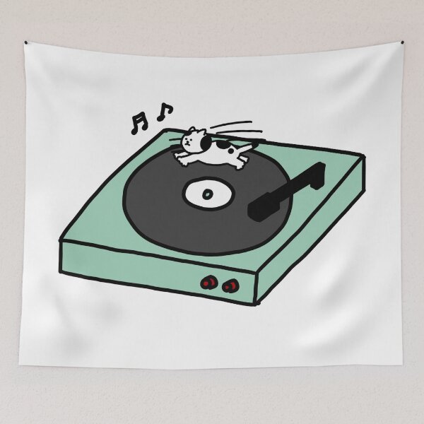 Item preview, a running Cat on the turntable designed and sold by superbaechoo.
