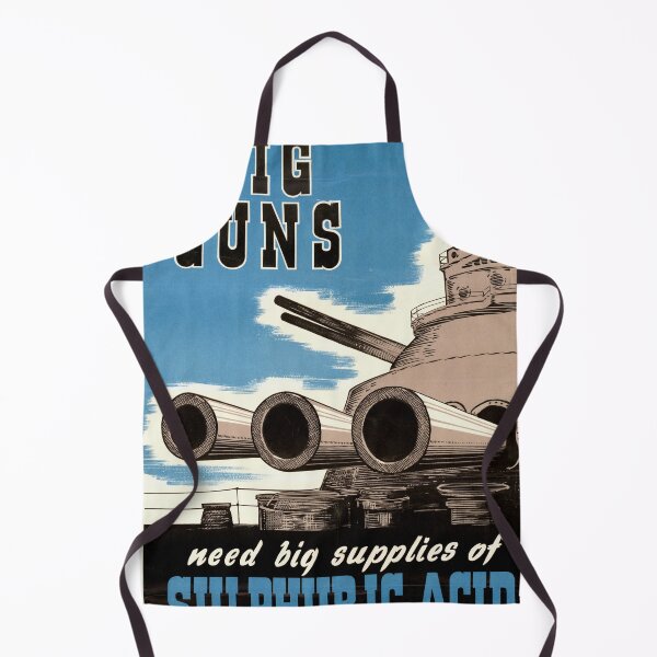Item preview, Vintage WWII Propaganda Poster | Naval Power & Industrial Strength | Big Guns & Sulphuric Acid | Military Art Print designed and sold by artofuniverse.
