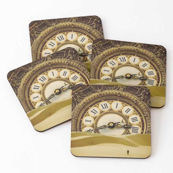 Item preview, Giant Clock In The Sands Of Time Digital Collage Print designed and sold by Julia Sol.
