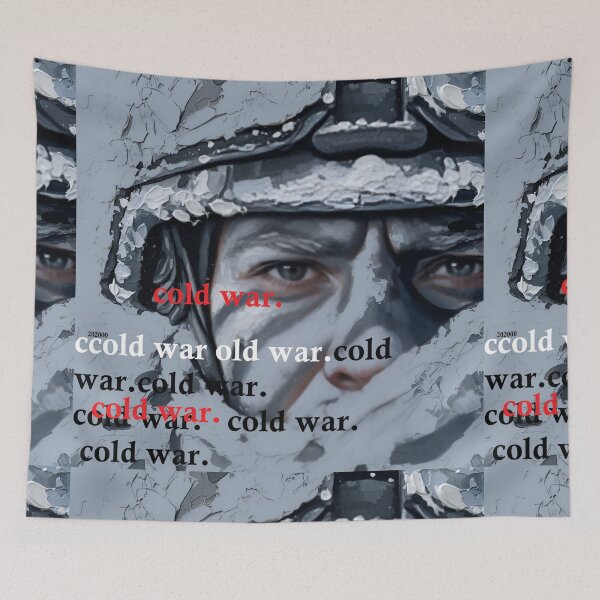 Item preview, A war soldier in a blue and white camouflage war game about the Cold War designed and sold by jotcar.