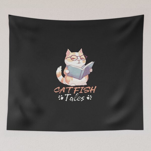 Item preview, Catfish-Tales-Design-For-Cat-And-Book-Lovers designed and sold by nadelqljoe.