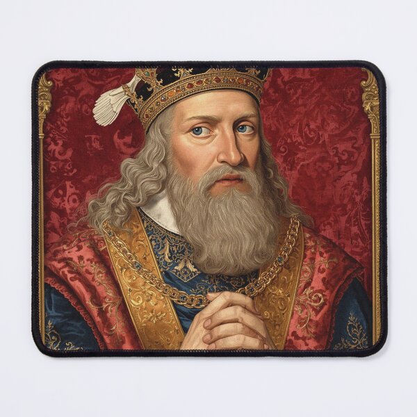 Item preview, Medieval portrait of King Alfred the Great of England designed and sold by Vintage Designs +.