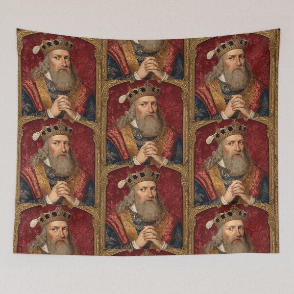 Item preview, Medieval portrait of King Alfred the Great of England designed and sold by Vintage Designs +.
