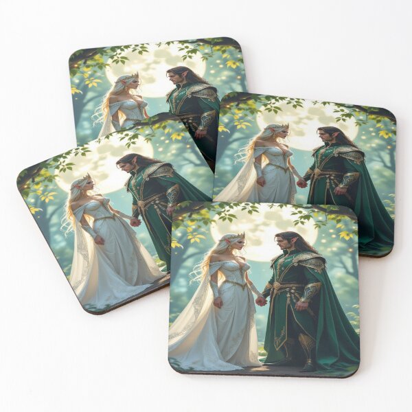 Item preview, Moonlit Elegance – Two elfin souls in cinematic grace between forest light and royal silence designed and sold by FotoworldEdel.