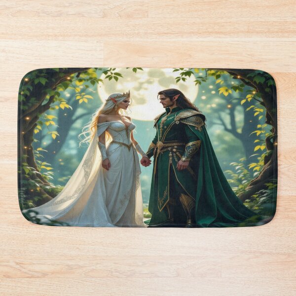 Item preview, Moonlit Elegance – Two elfin souls in cinematic grace between forest light and royal silence designed and sold by FotoworldEdel.