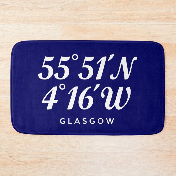 Item preview, Glasgow Coordinates (White) Glasgow designed and sold by theshirtshops.
