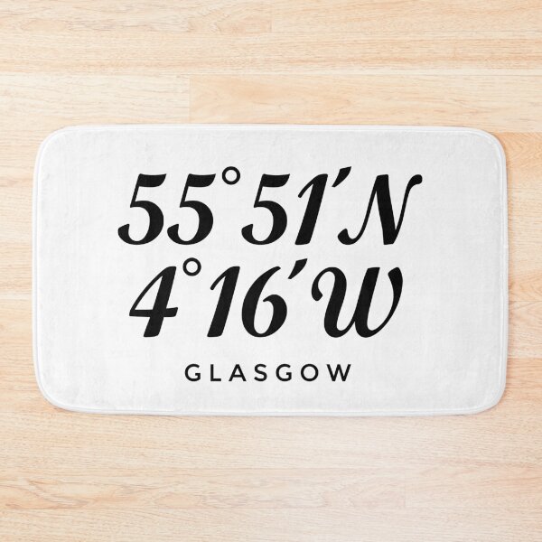 Item preview, Glasgow Coordinates (Black) Glasgow designed and sold by theshirtshops.