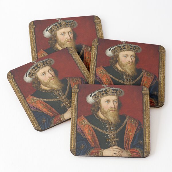 Item preview, Medieval portrait of King Alfred the Great of England designed and sold by Vintage Designs +.