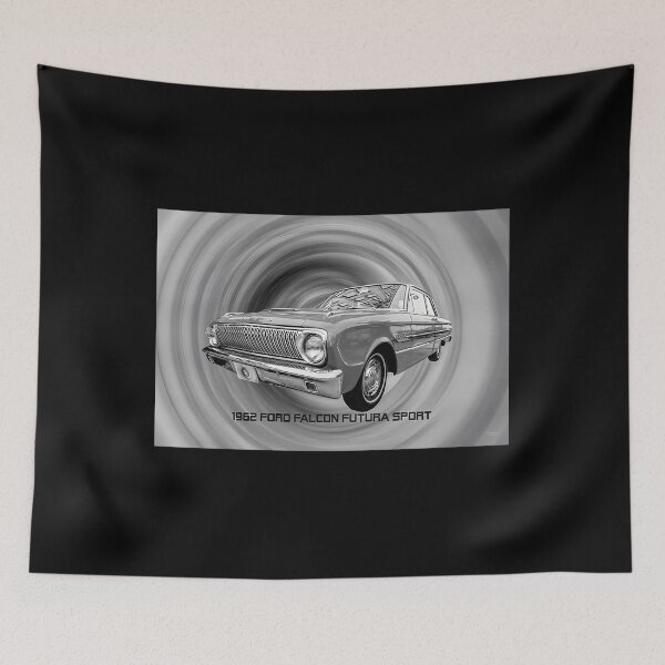 Item preview, 1962 Ford Falcon Futura Sport Text Grayscale designed and sold by PhillipClothe.